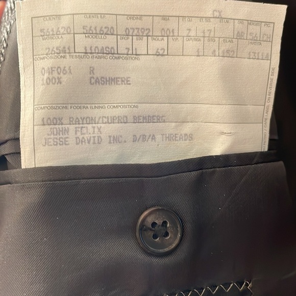 Ermenegildo Zegna Cashmere Herringbone Pattern Sport Coat US Size 52. - Picture 8 of 9